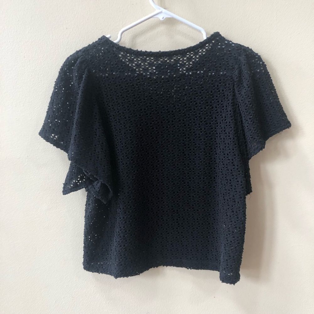 Madewell Texture & Thread Eyelet Flutter-Sleeve T… - image 5